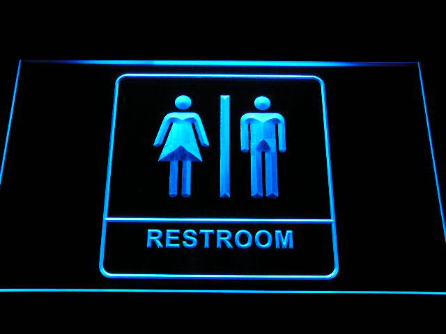 Unisex Men Women Male Female Restroom Toilet Washroom Neon Light